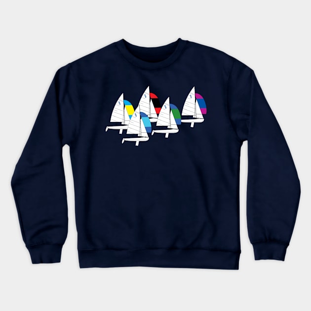 International 420 Sailboats Racing Crewneck Sweatshirt by CHBB